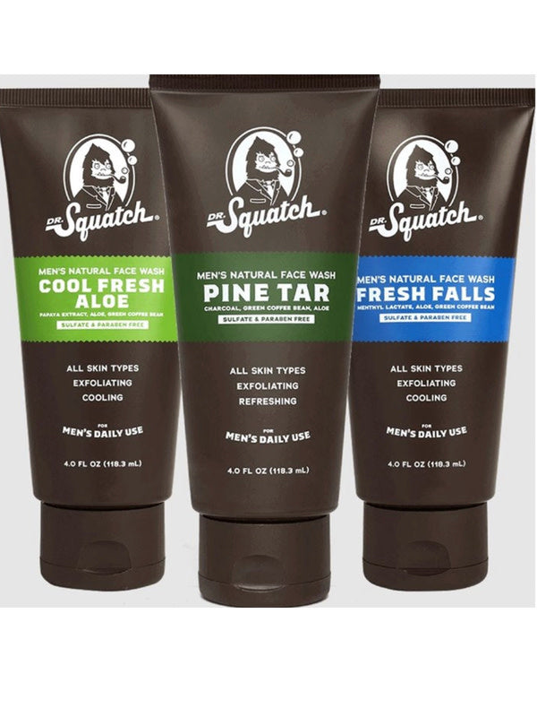 DR. SQUATCH natural men's face wash Fresh Falls