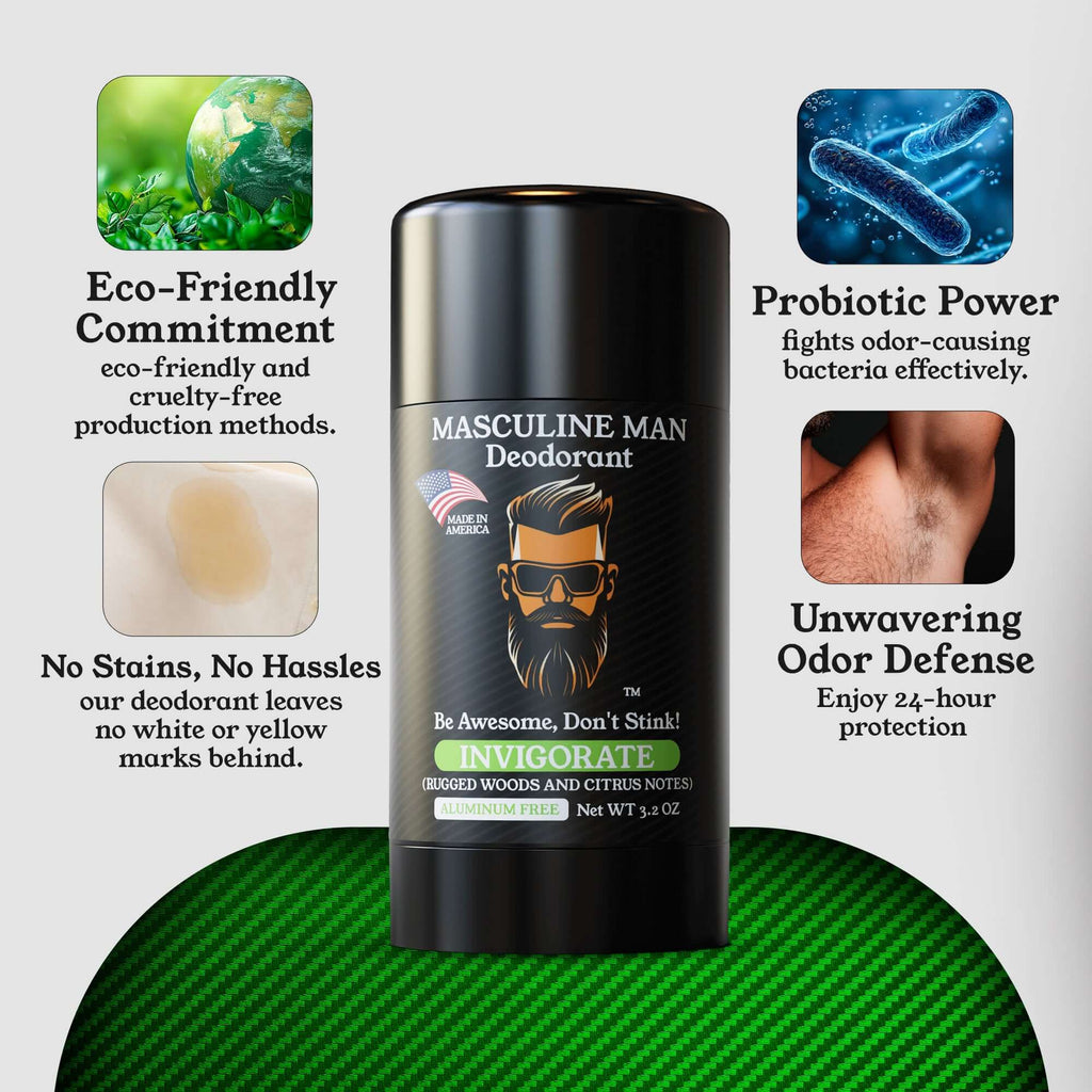 INVIGORATE Natural Aluminum-Free Deodorant – 2 Pack