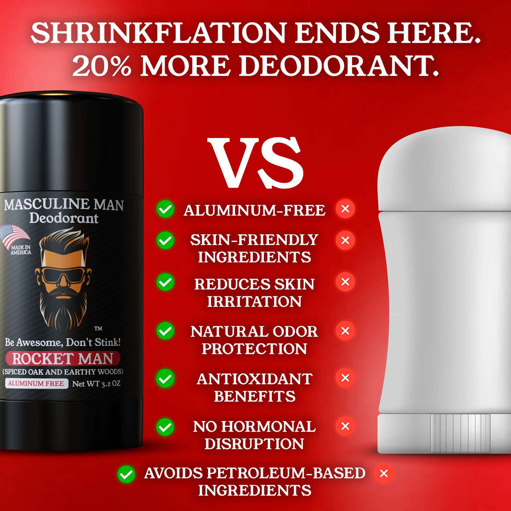 ROCKET MAN Natural Aluminum-Free Deodorant – 2 Pack