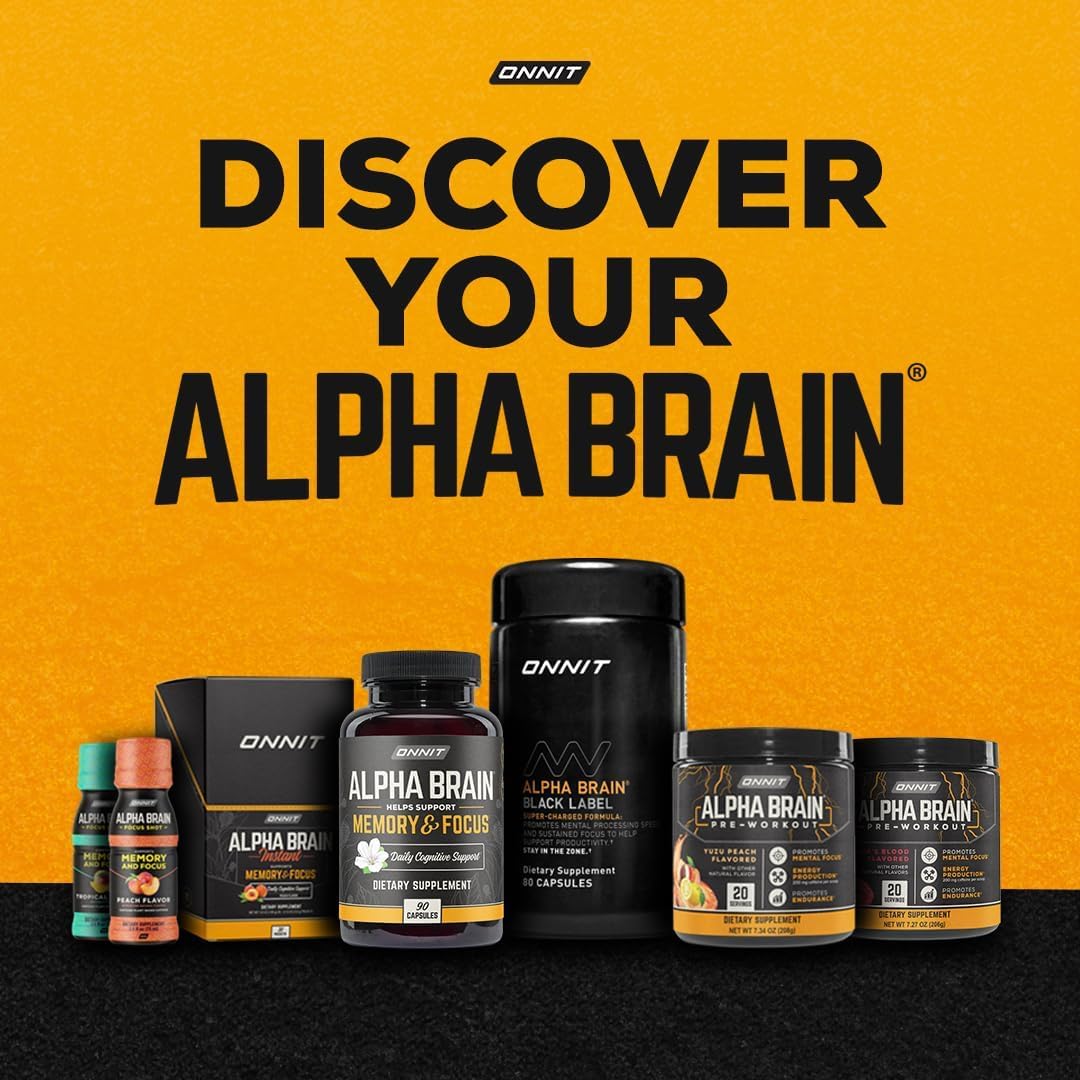 Alpha BRAIN Nootropic Capsules | Memory, Focus & Mental Clarity (90 Count)