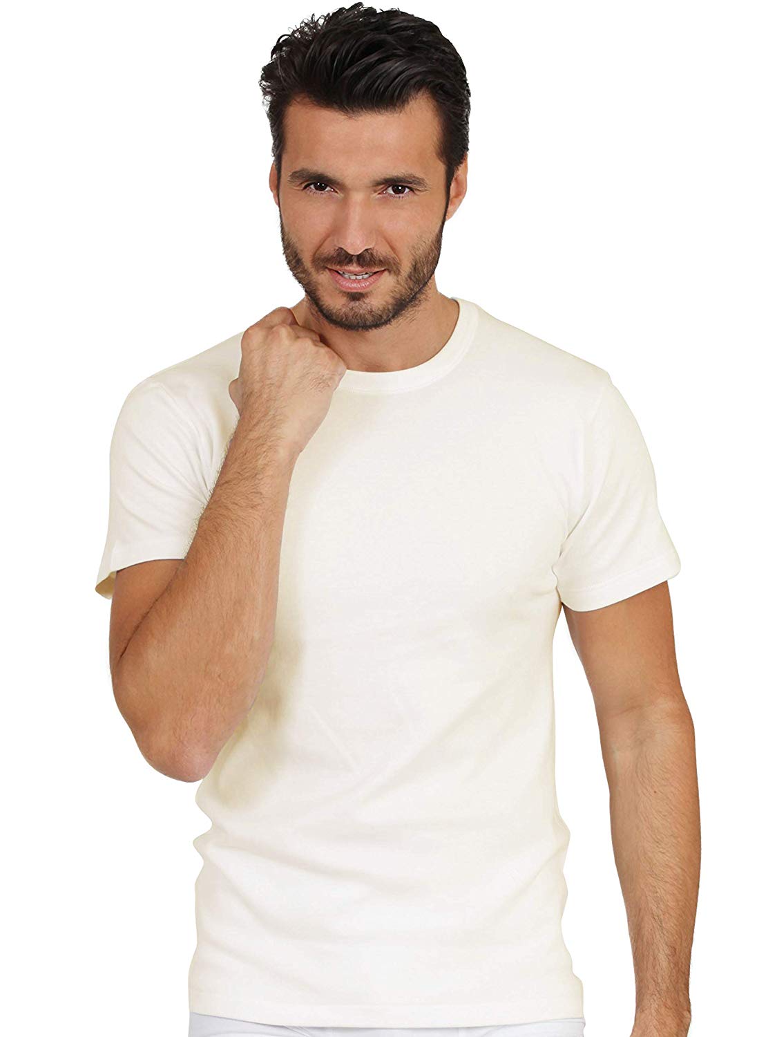 MaRe men's merino wool blend short sleeve t-shirt made in Italy