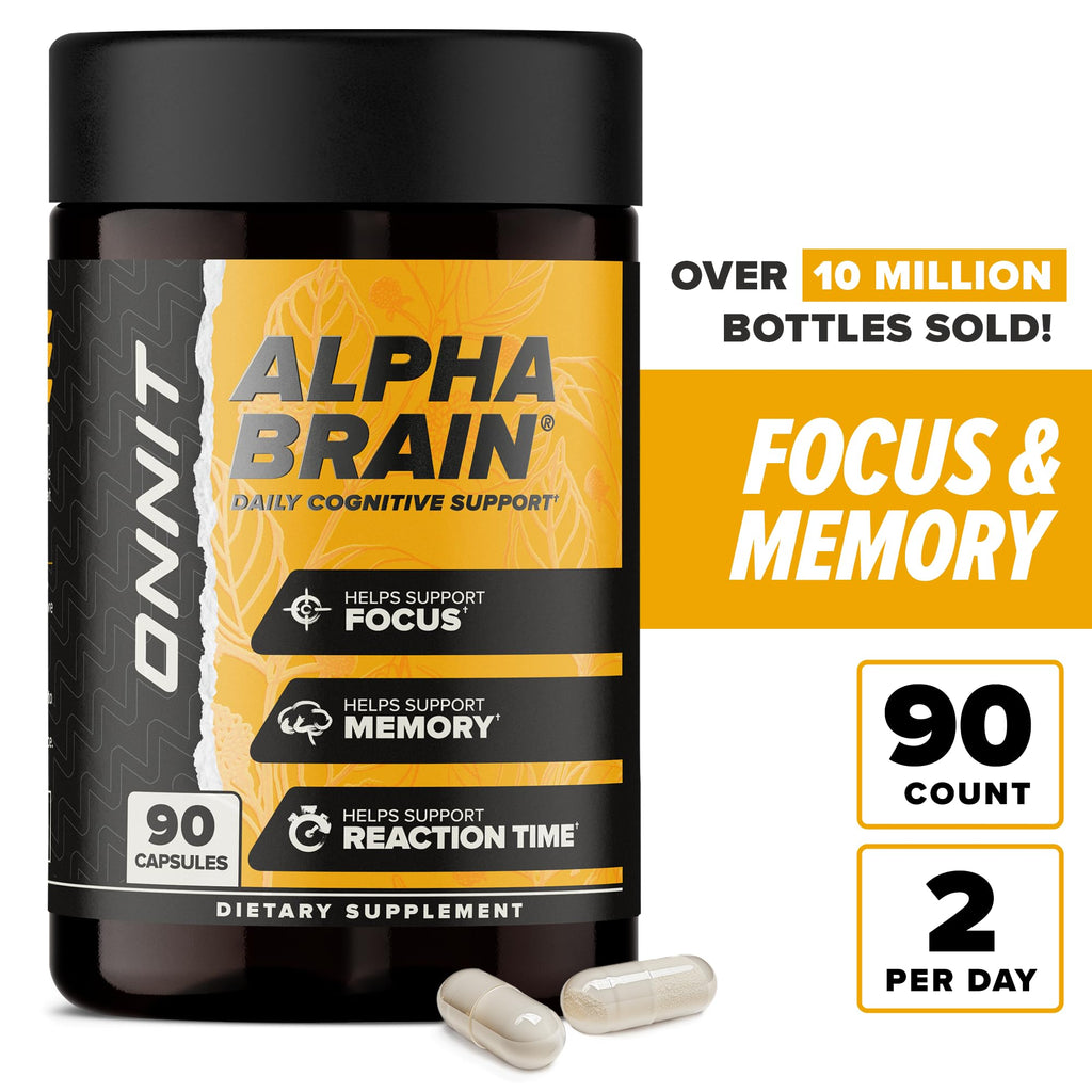 Alpha BRAIN Nootropic Capsules | Memory, Focus & Mental Clarity (90 Count)