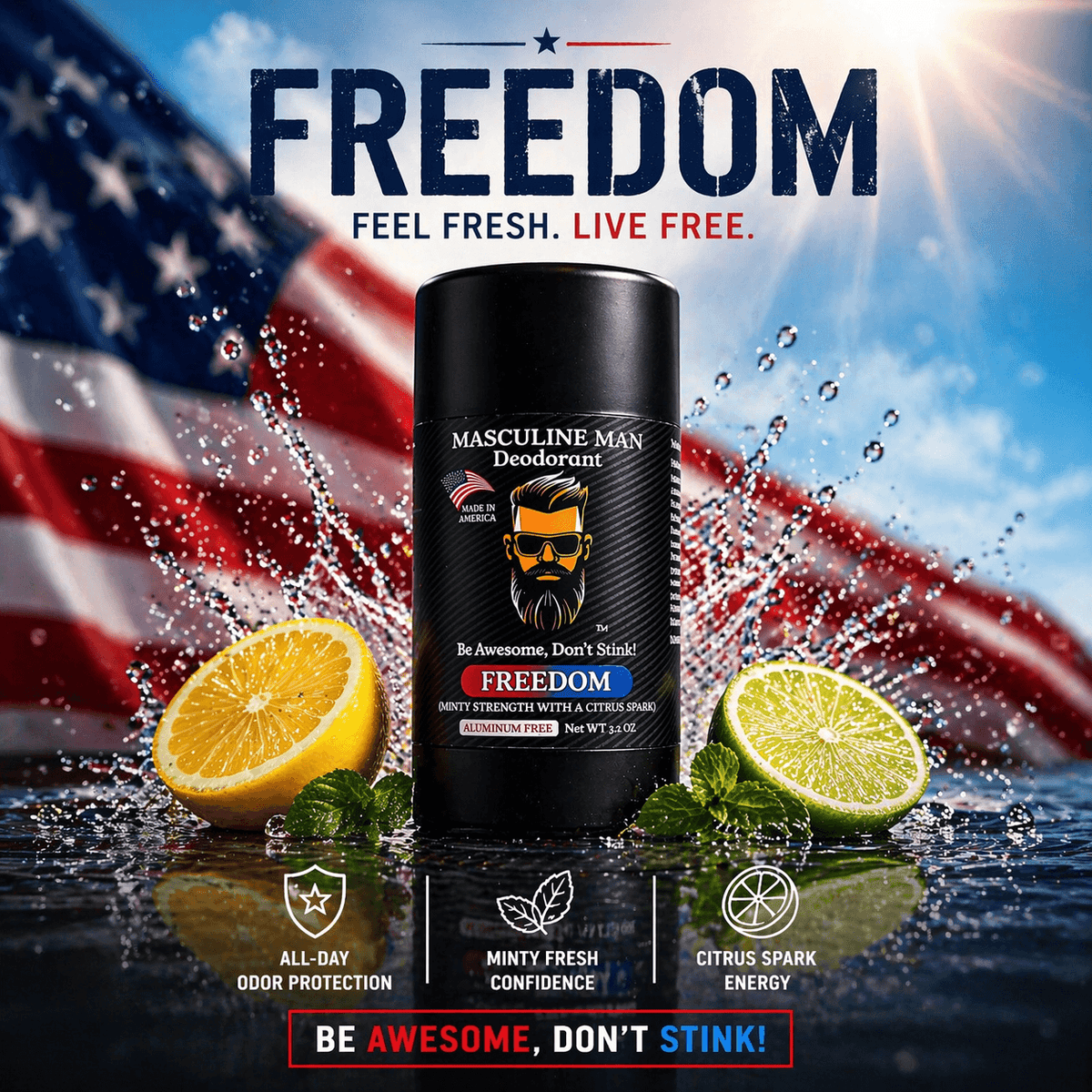 ALPHA SAVER PACK – 4 Natural Aluminum-Free Deodorants