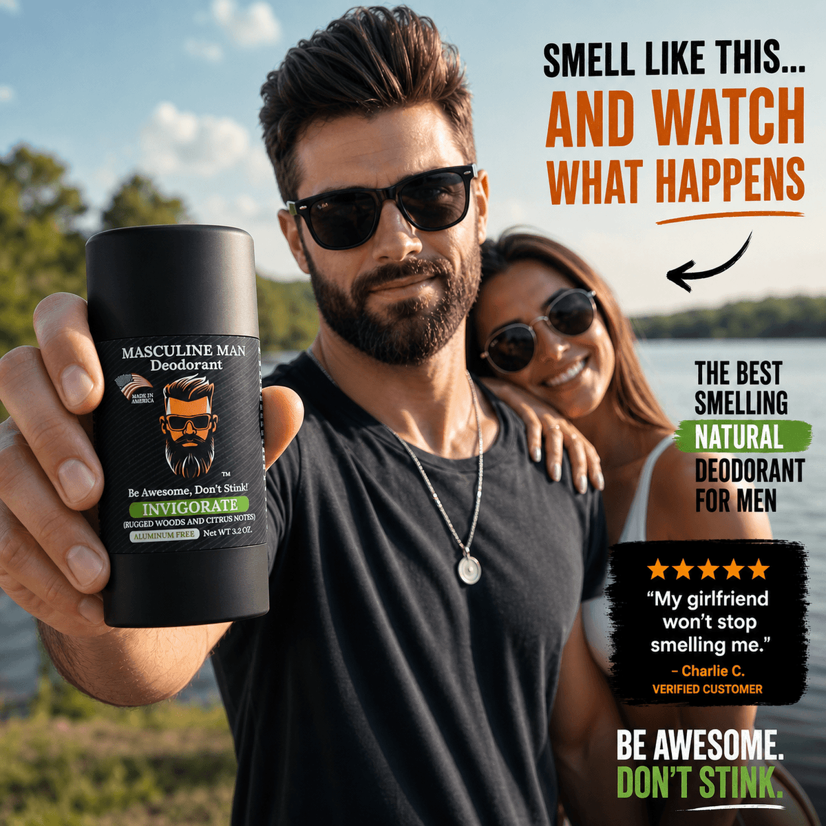 INVIGORATE Natural Aluminum-Free Deodorant – 2 Pack