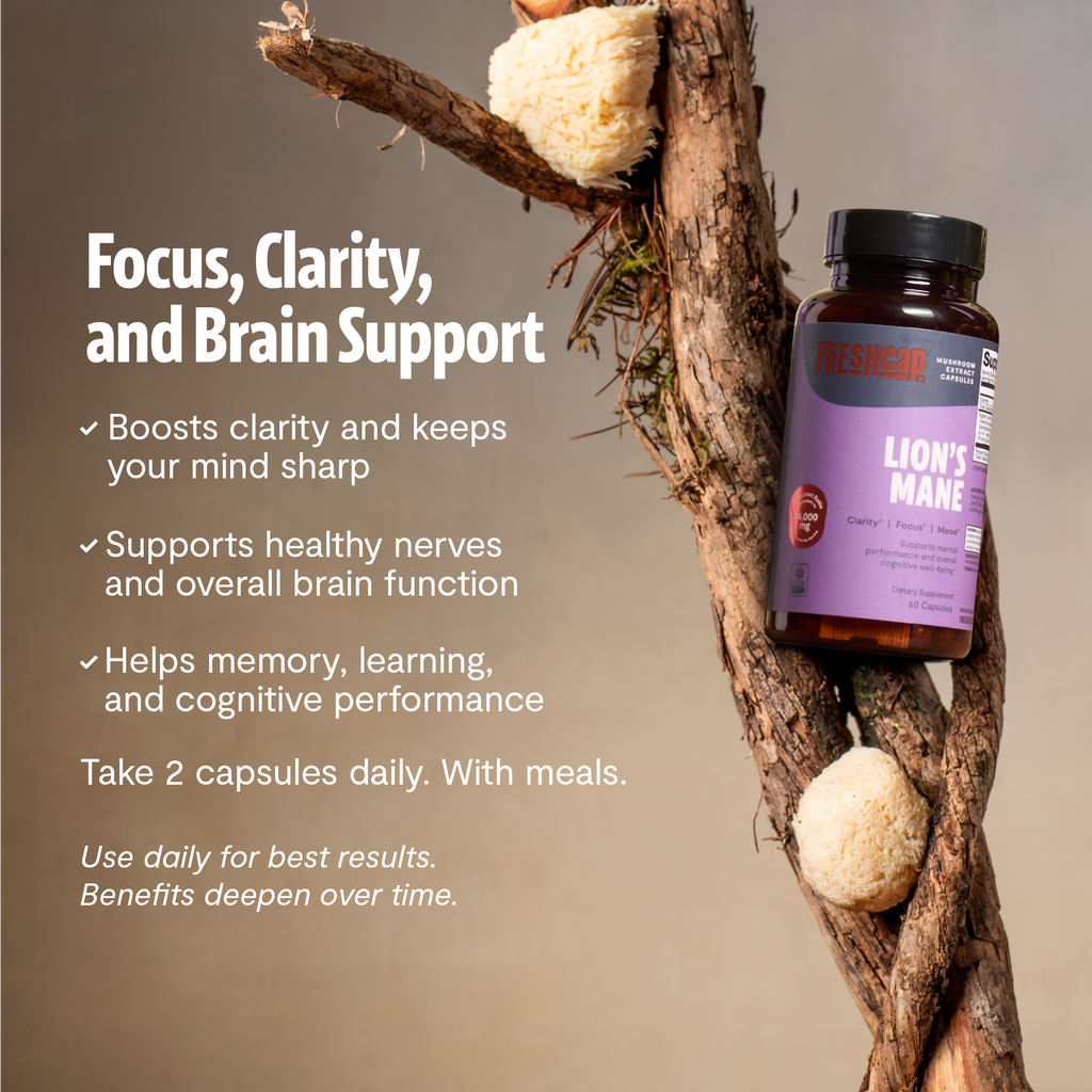 Organic Lion's Mane Capsules – Triple-Extracted | FreshCap