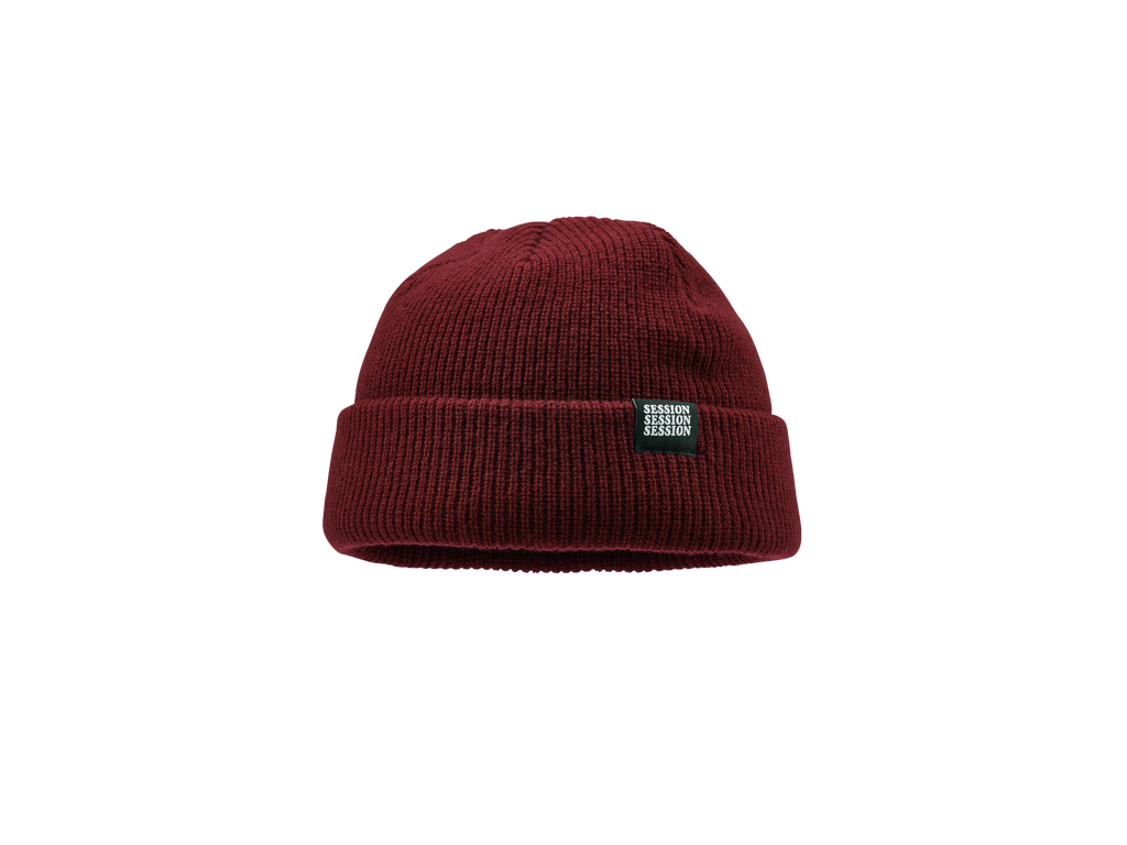 Merino Wool Beanie, Maroon