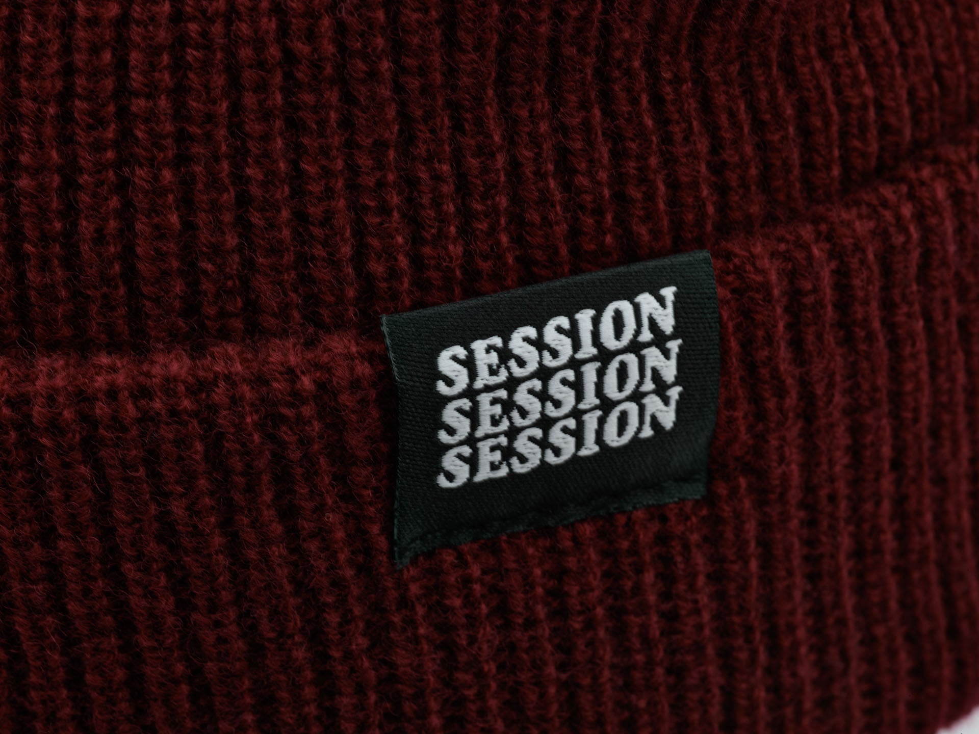 Merino Wool Beanie, Maroon