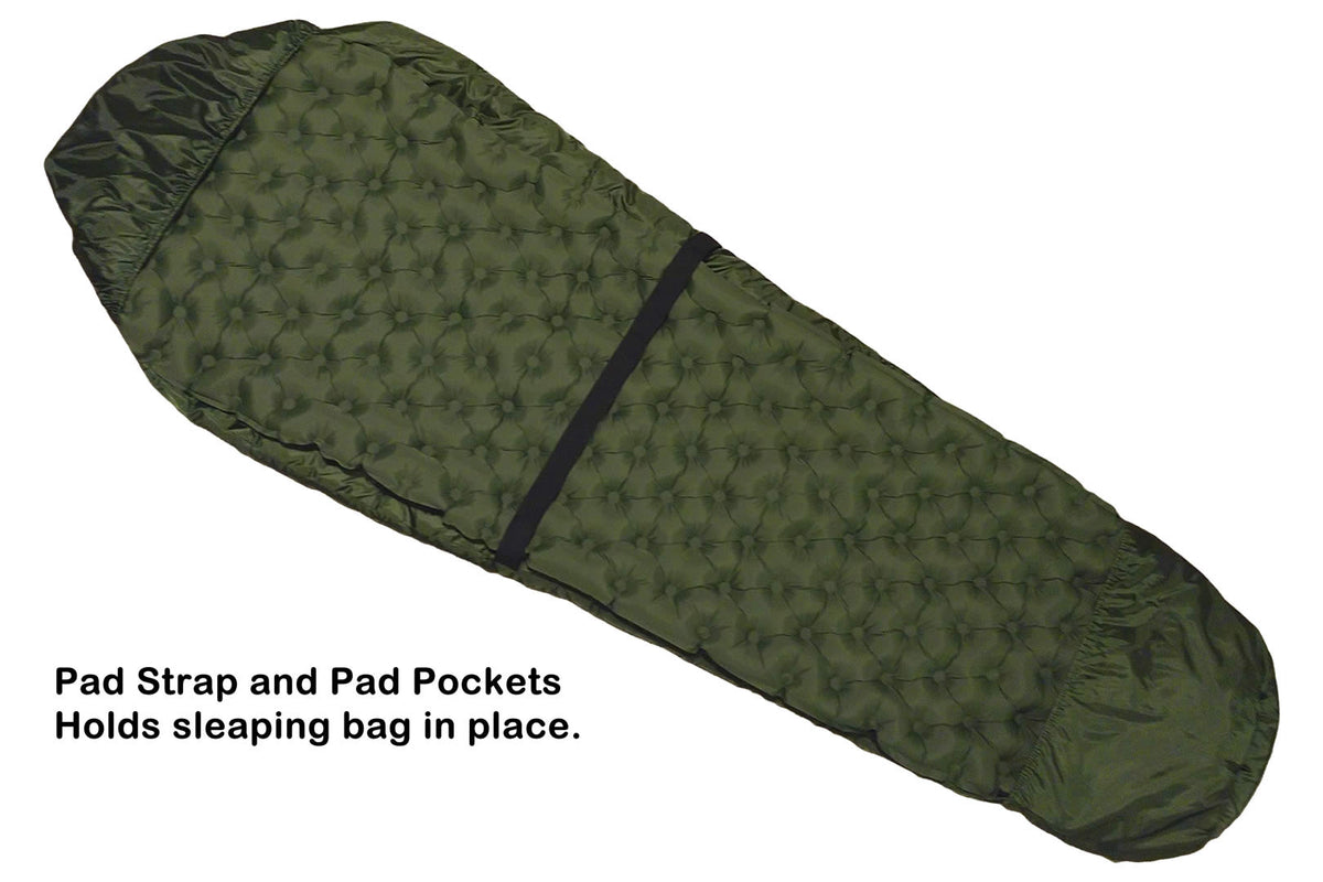 3-Piece Camping Sleep System | Sleeping Bag, Pad & Self-Inflating Pillow Combo