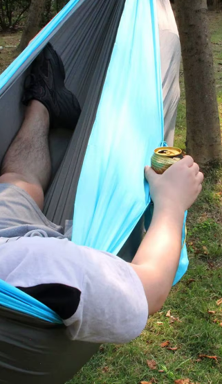 Lightweight Nylon Camping Hammock | Single & Double with Straps & Carabiners
