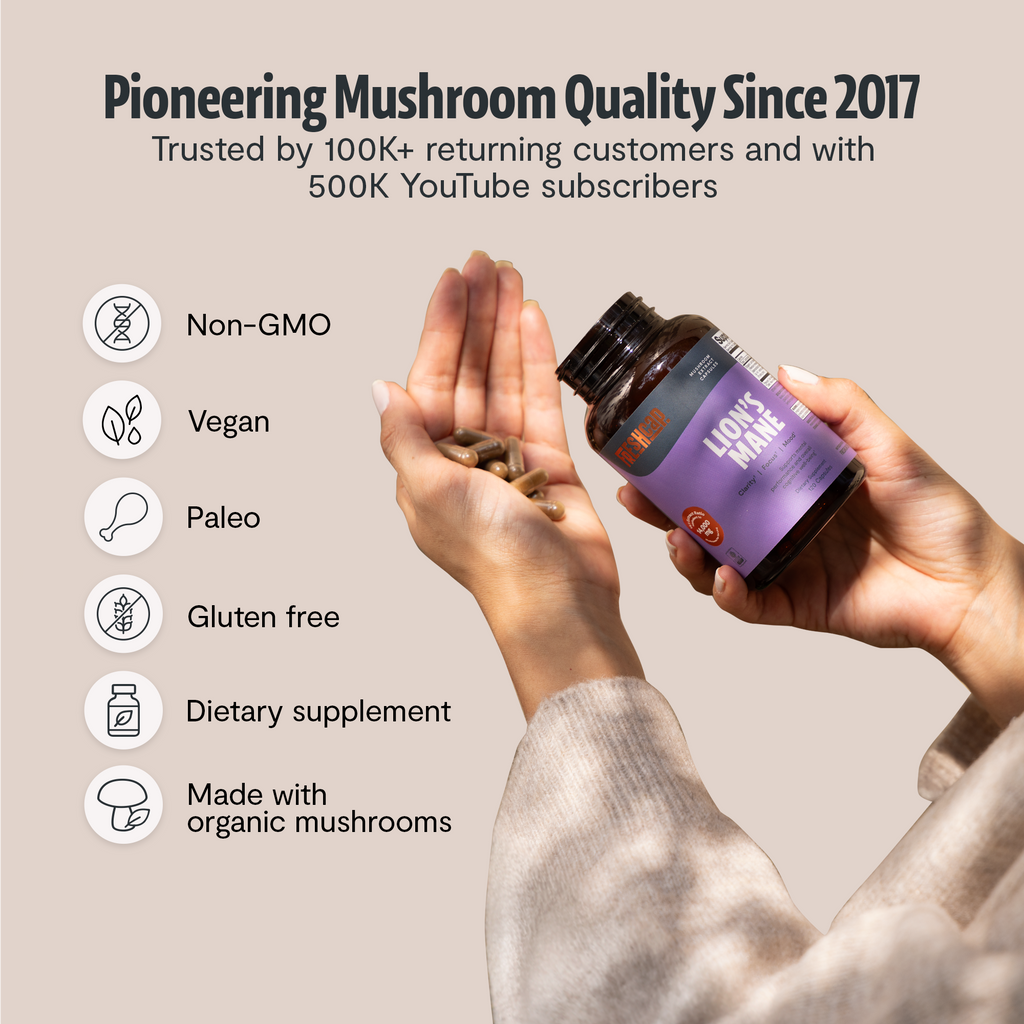 Organic Lion's Mane Capsules – Triple-Extracted | FreshCap