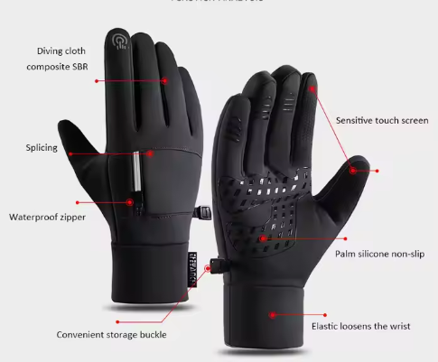 Waterproof Touchscreen Winter Gloves | Anti-Slip Warm Gloves for Men & Women