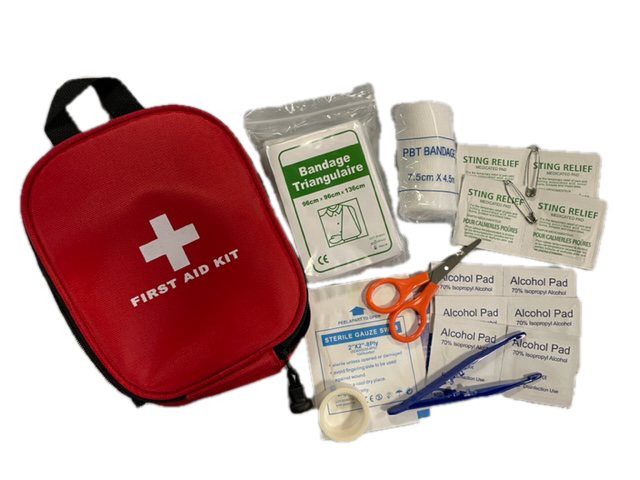 Compact Red First Aid Kit | Emergency Medical Kit for Camping, Hiking & Home
