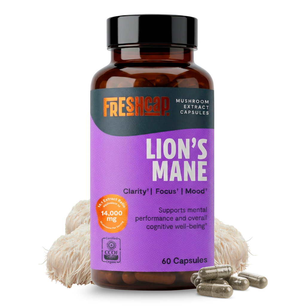 Organic Lion's Mane Capsules – Triple-Extracted | FreshCap