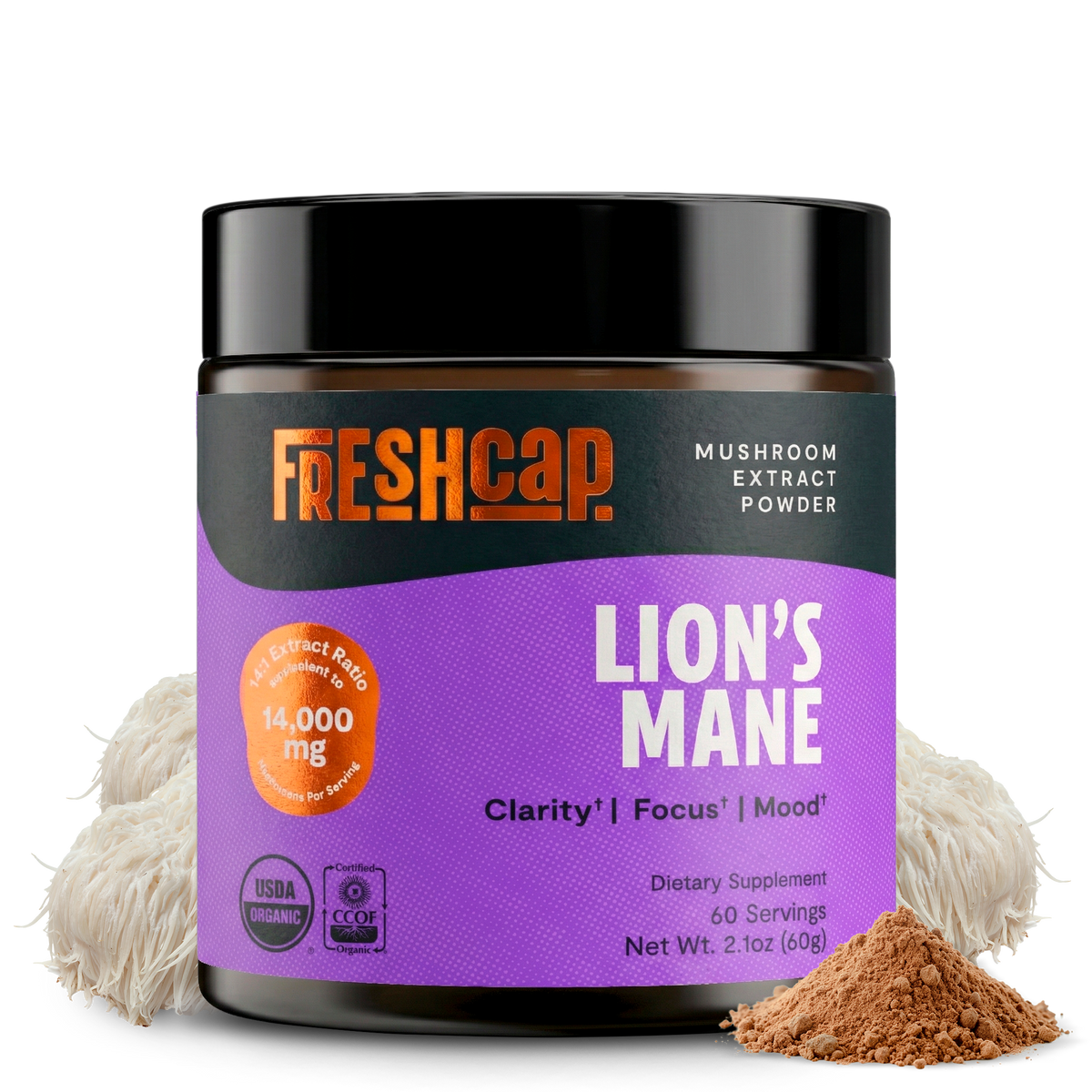 Organic Lion's Mane Mushroom Powder | Triple-Extracted Cognitive Support