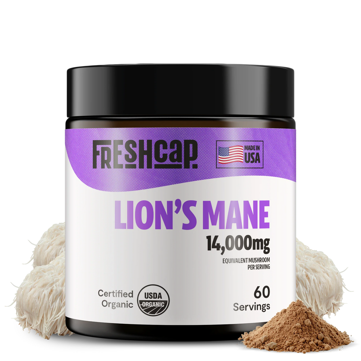Organic Lion's Mane Mushroom Powder | Triple-Extracted Cognitive Support