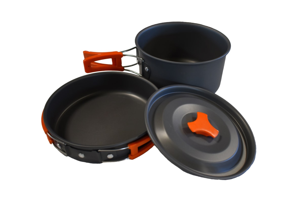 Small Camping Cookware Set | Lightweight Pot & Pan Set for Solo & Couple Camping