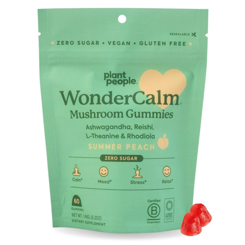 Plant People WonderCalm mushroom gummies 60 count calm support