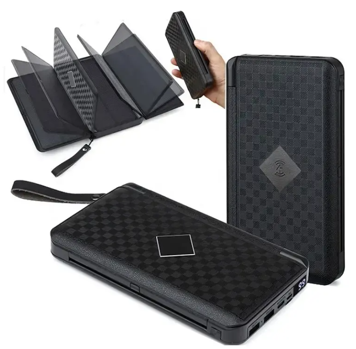 Wireless Folding Solar Power Bank | Portable Solar Charger for Camping & Hiking