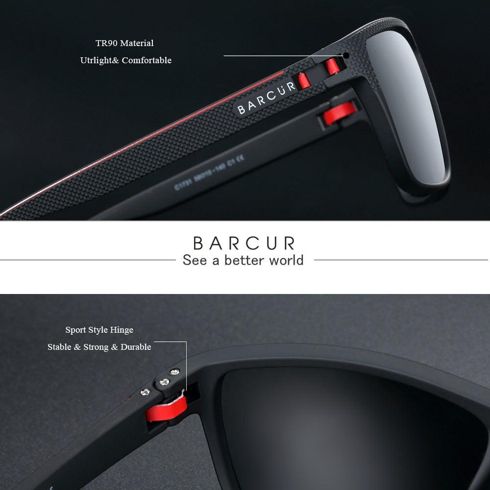 BARCUR Polarized Sports Sunglasses – UV400, Lightweight TR90 Frame