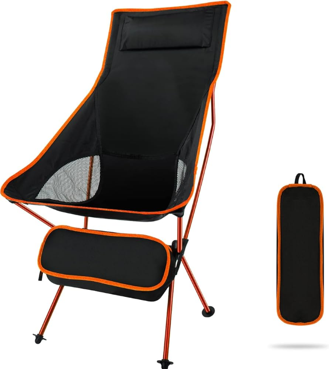 Ultralight Tall-Back Camping Chair | 2.5 lb High-Back Backpacking Chair